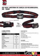 SGT-8510 Lanterna de Cabeça LED 5w c/ sensor