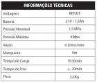 SGT-8600 Pistola lavadora de pressão a bateria